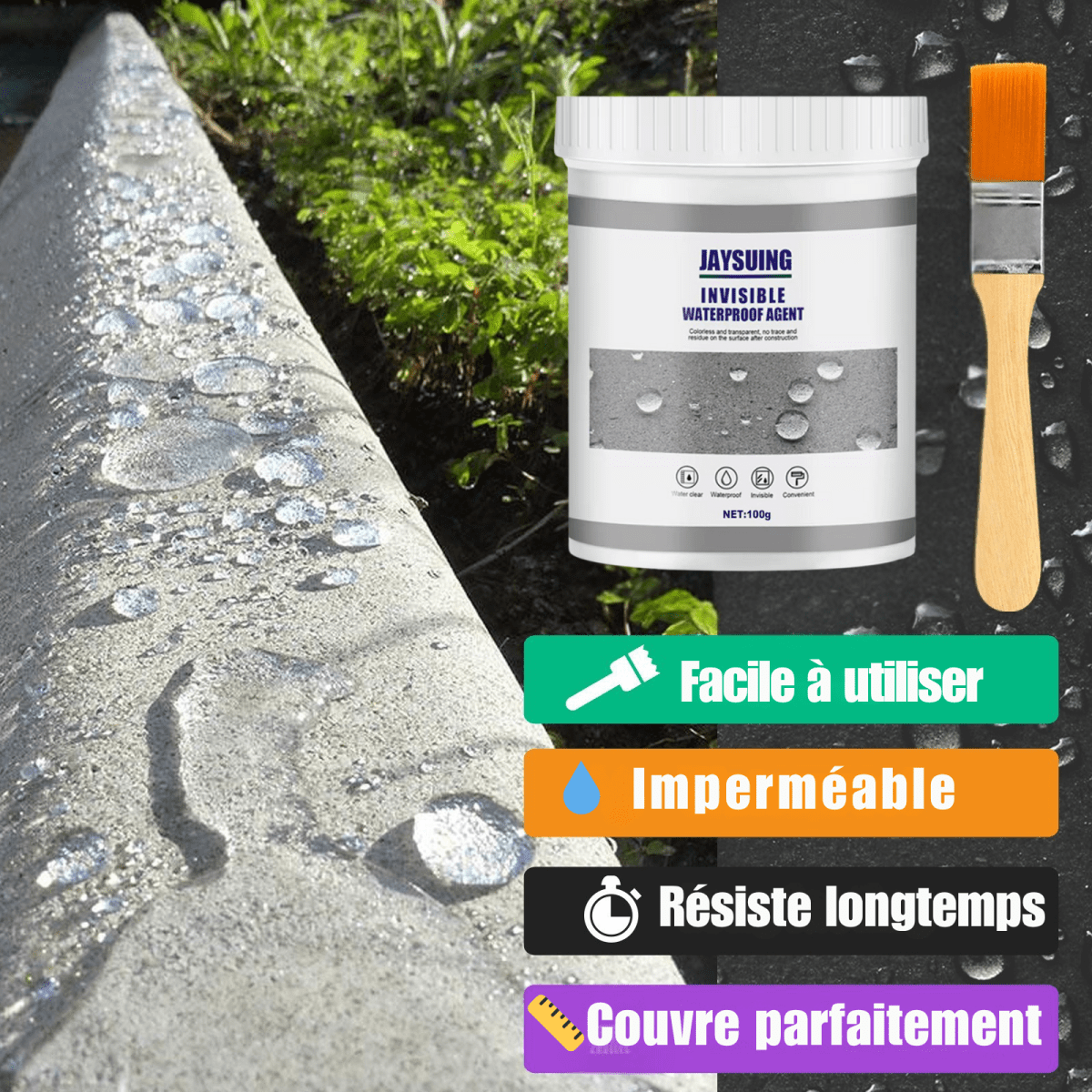 Colle De Mastic Anti - fuite Imperméable Et Invisible Super Puissant Avec Brosse - ECOM SN